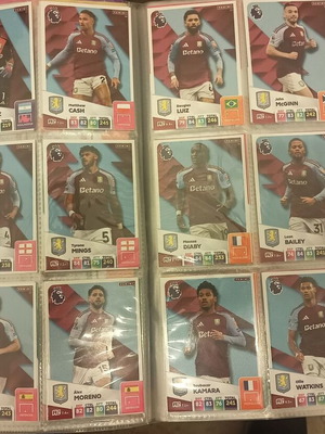 Panini Premier League 2025 new 18 base cards Aston Villa