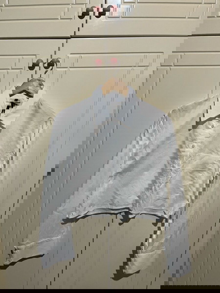 Cropped Πουκάμισο με Γραβάτα