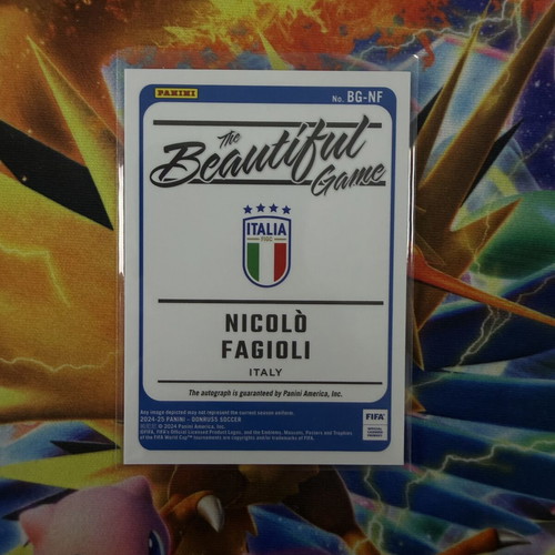 Nicolo Fagioli Auto Panini Donruss FIFA Beautiful Game card