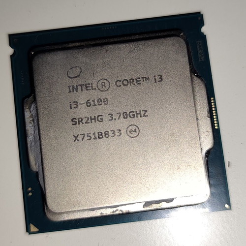 Intel i3-6100 processor used, functional after upgrade