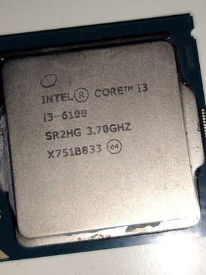 Intel i3-6100 processor used, functional after upgrade