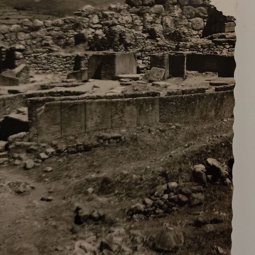 Postcard Mycenae The Tombs' Enclosure used, black and white