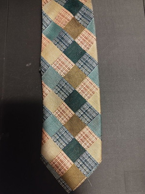 Pagoni checked tie like new, intact