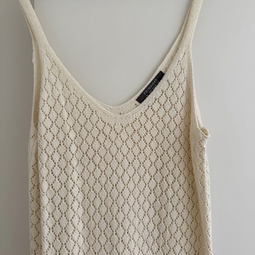 Crochet dress new small Primark beige