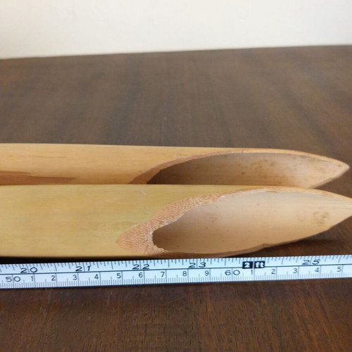 Bamboo garden torches like new, set of 2 pieces