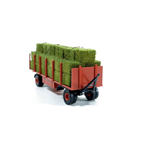 Brekina HO 1:87 Stake Trailer with Hay Load like new, Circus Krone