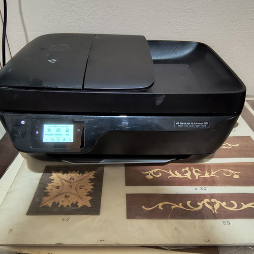 HP Deskjet 3835 εκτυπωτής μεταχειρισμένος για επισκευή, μόνο μαύρο μελάνι