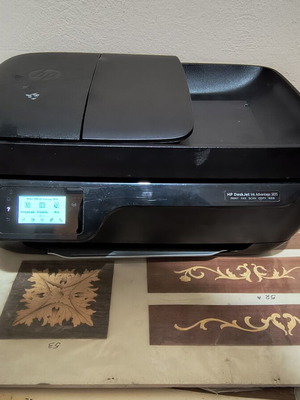 HP Deskjet 3835 εκτυπωτής μεταχειρισμένος για επισκευή, μόνο μαύρο μελάνι