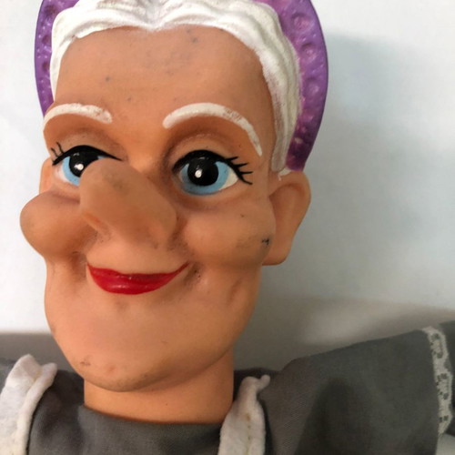 Puppet hand marionette used, plastic and fabric
