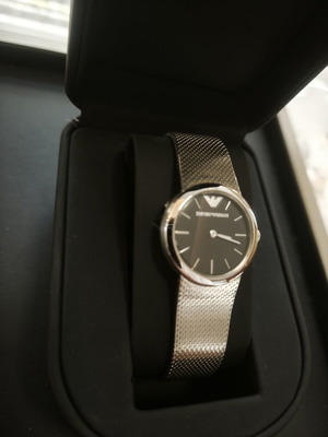 Emporio Armani Ladies Mesh Bracelet Watch AR-7701 NOS Full Set