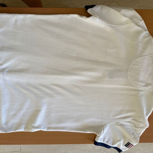Polo shirt Navy & Green medium like new, white and blue