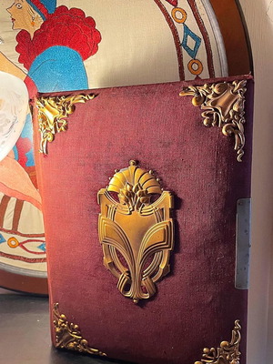 Art Nouveau photo album 19th century, 76 slots, excellent condition