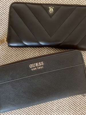 Victoria Secret and Guess women's wallets like new, black and brown