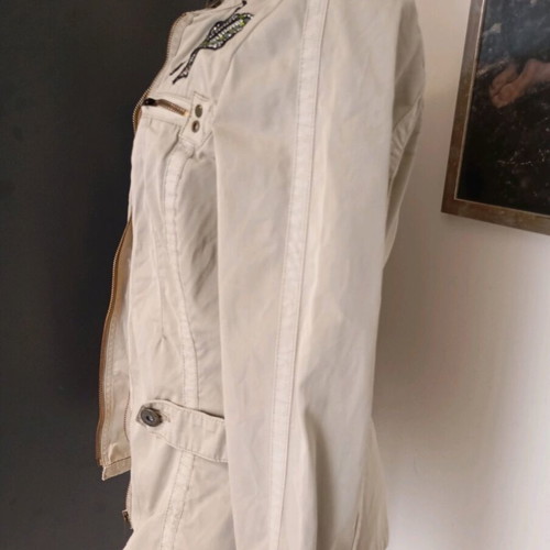 Ddp women's jacket used, cotton, beige, size S/M