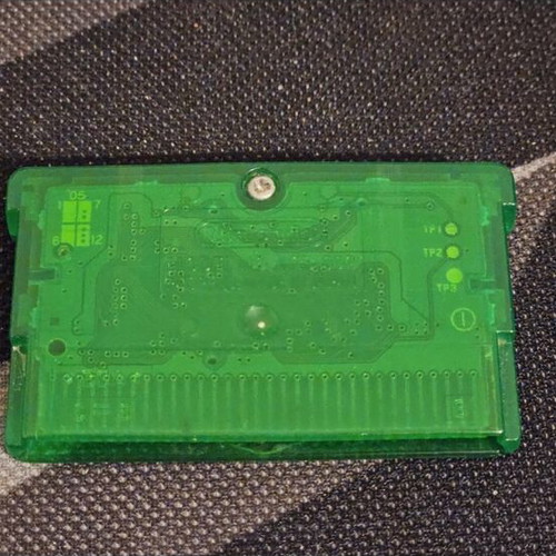 Pokémon Emerald USA cartridge used with rare save file