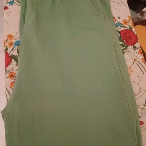 Cotton women's pants like new, size S, mint green