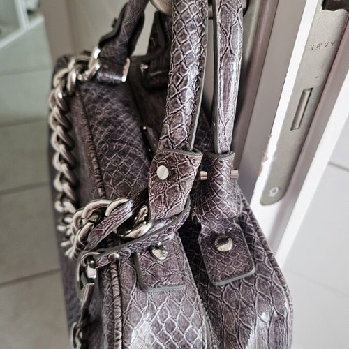 Gillian handbag like new, gray, faux leather