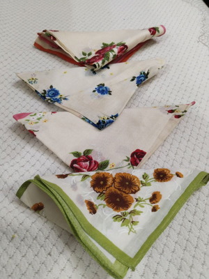 Handkerchiefs set used from personal family collection