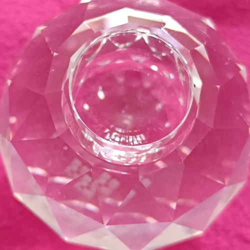 Vintage Swarovski crystal sphere miniature candlestick like new