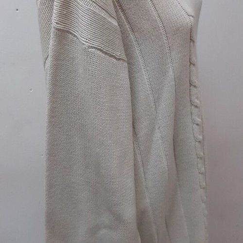 Vintage white hand-knitted sweater like new, size 116 cm