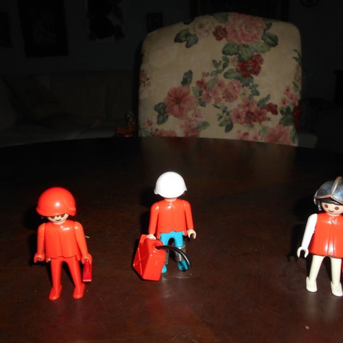 Playmobil Lyra Geobra 1974 used 3 firefighters