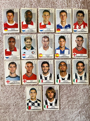 Χαρτάκια Champions League Panini 2001-2002 μεταχειρισμένα, πακέτο 17
