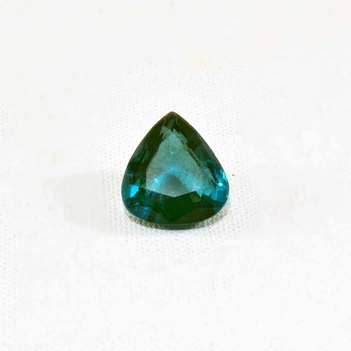Cyan-green fluorite gemstone 7 g pear shape new
