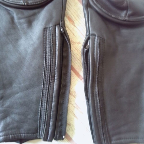 Echtes leather motorcycle pants used with protectors
