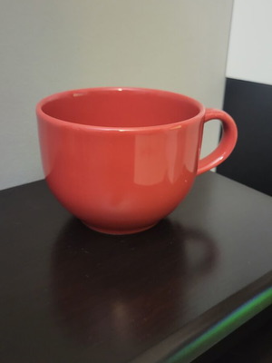 Large soup mugs like new, set of 2, fruit design, 12.5cm diameter