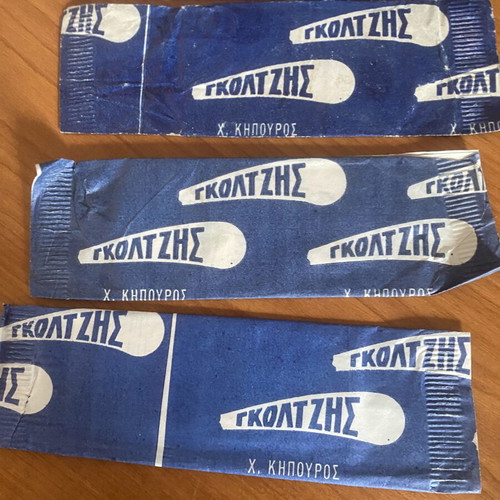 Vintage Gkoltzis Gum Packs 4 Pieces Like New