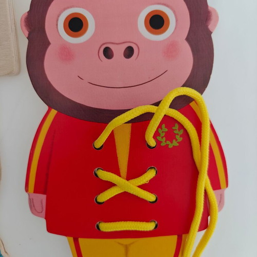 Djeco Educational Toy Learn to Open and Close Clothes like new