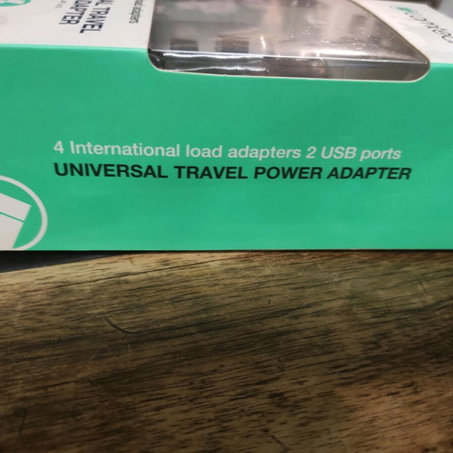Universal travel power adapter Lamtech new with 2 extra USB ports