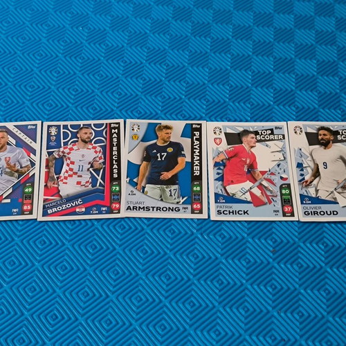 Match Attax cards Captain Škriniar and Top Scorers Giroud/Schick like new