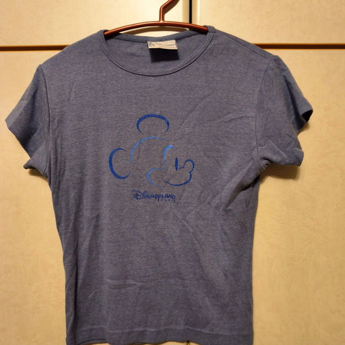 Disney women's cropped T-shirt with Mickey used, blue
