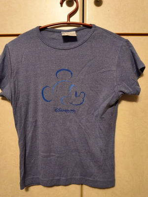 Disney women's cropped T-shirt with Mickey used, blue