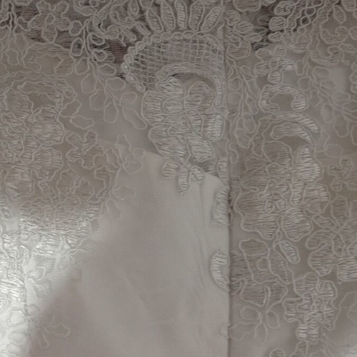 Wedding dress like new, handmade, size large, knee length