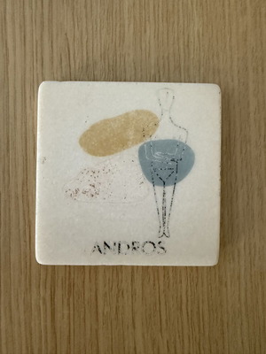 Marble coaster Andros used, authentic
