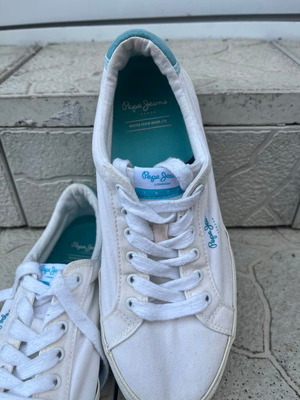 Pepe Jeans white sports sneakers like new, size 40