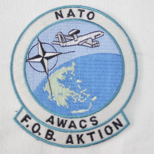 NATO AWACS F.O.B. Aktion patch of the Hellenic Air Force like new