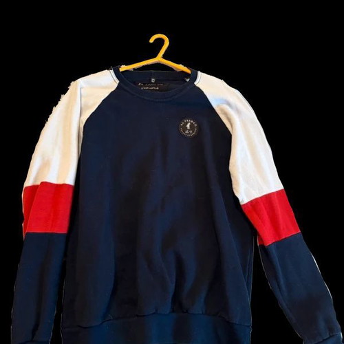 Al Franco sweatshirt like new, blue with red and white stripes, size M