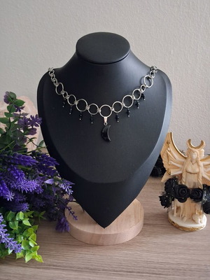 Handmade Stainless Steel Chainmail Choker new, black and silver