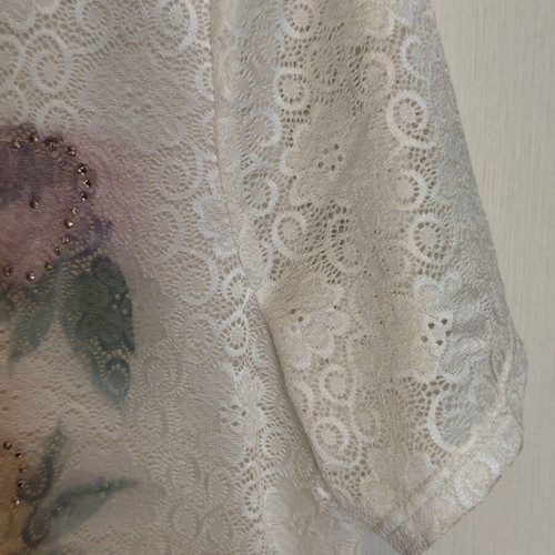 Leonard's women's floral blouse 2XL like new, beige