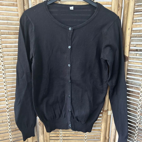 Black button-up cardigan, size 40