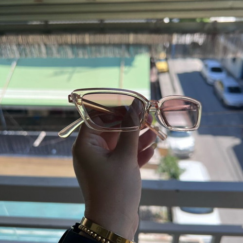 Y2K slim sunglasses set of 2 nude and transparent like new