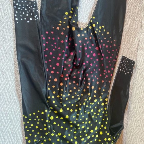 Handmade Rhythmic Gymnastics Leotard with Butterfly Scarf, Like New, Age 10-13