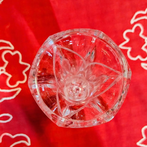 Cristal d'Arques Bandol vintage crystal bud vase, 22cm