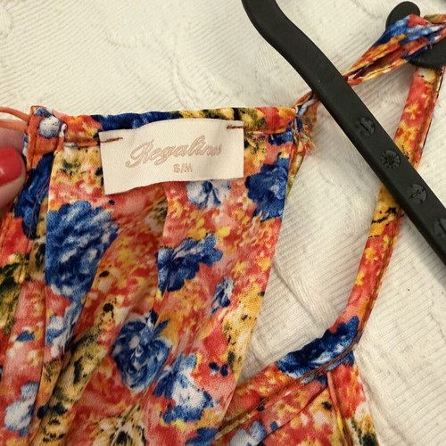 Regalinas floral tirante dress with waist belt new