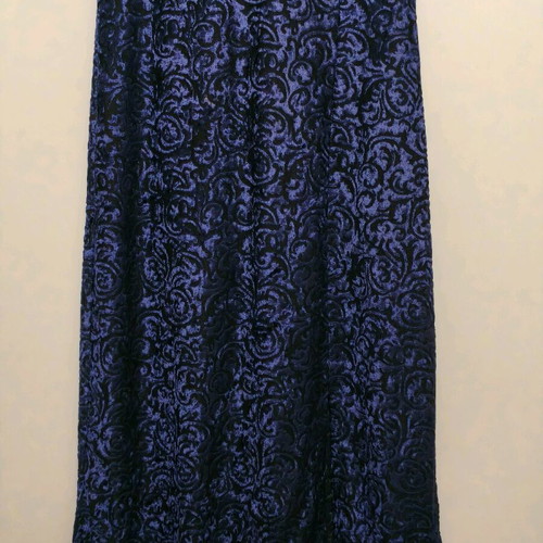 Ganas dark blue dress with velvet details like new