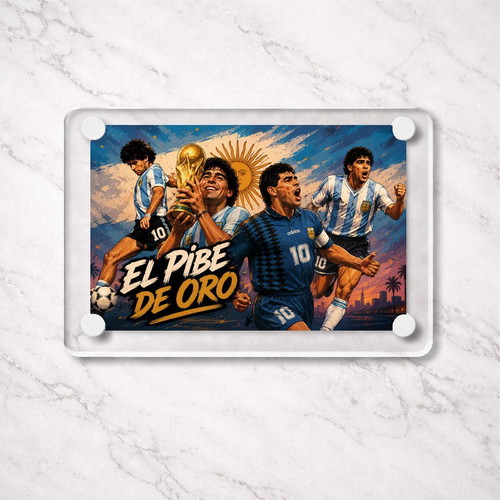 Maradona Legacy World Cup Acrylic Fridge Magnet new