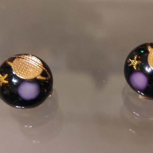 3D Button Covers new, purple and blue
